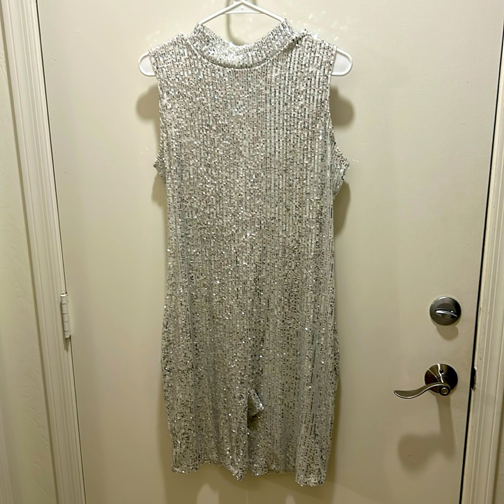 Silver sequin jumper